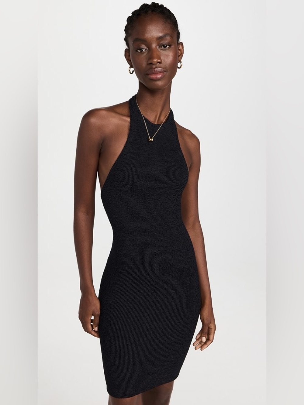 Hunza G Black Halter Dress